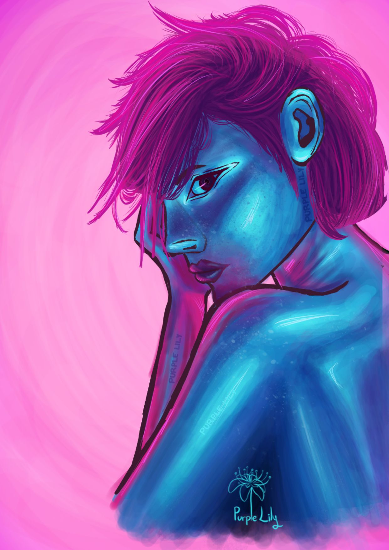 Light study: blue and pink