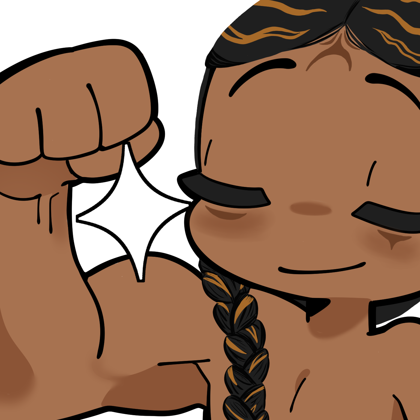 Atohi showing muscles