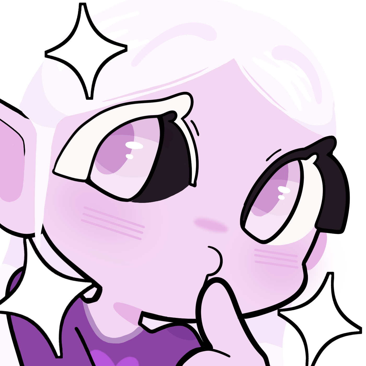 Purple Lily thinking with stars