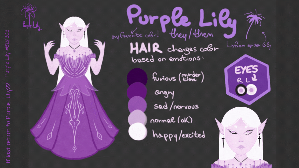 Purple Lily eye banner